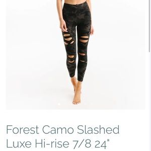 NWTB forest slash leggings 6-8